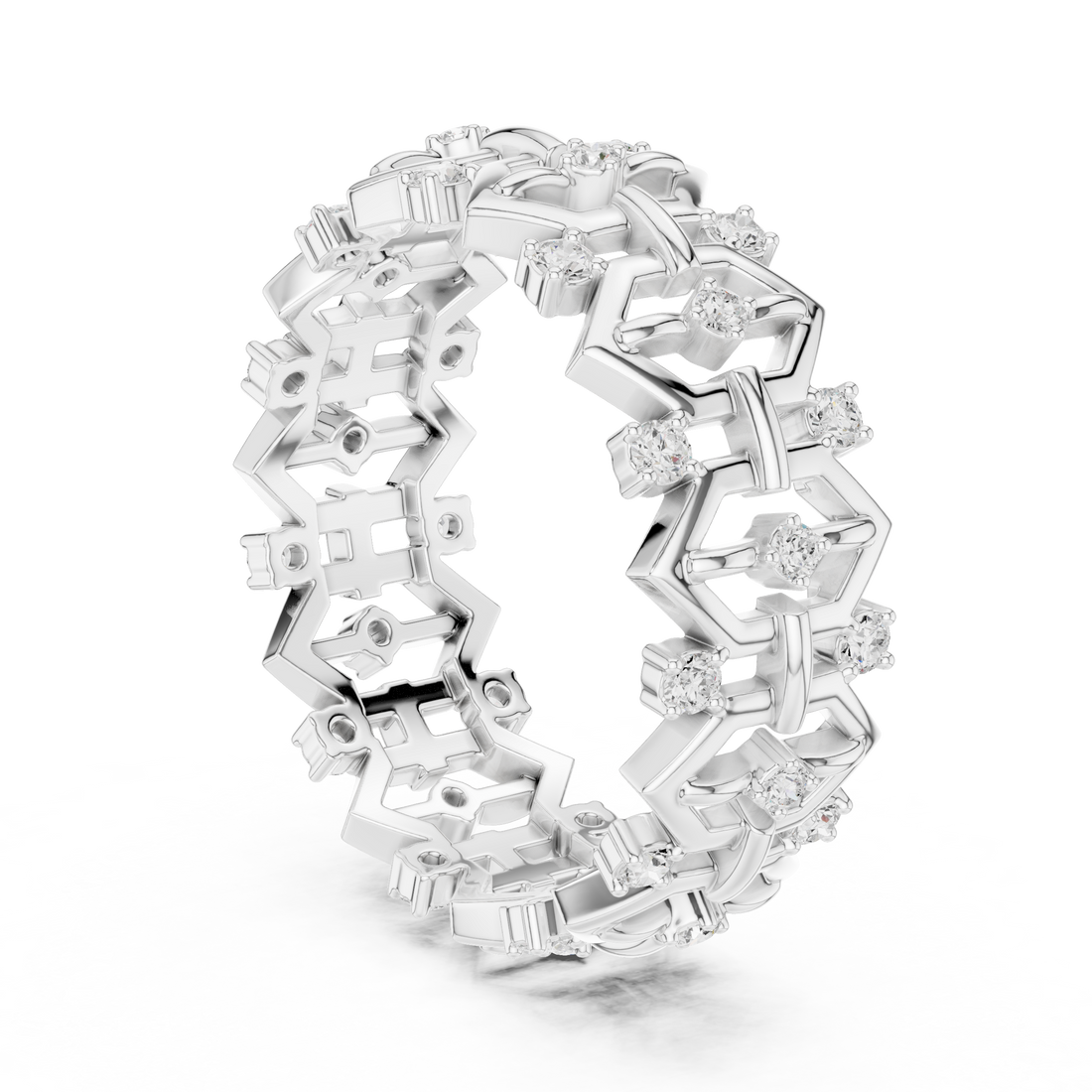 R29 - Eternity Round Ring - White Gold