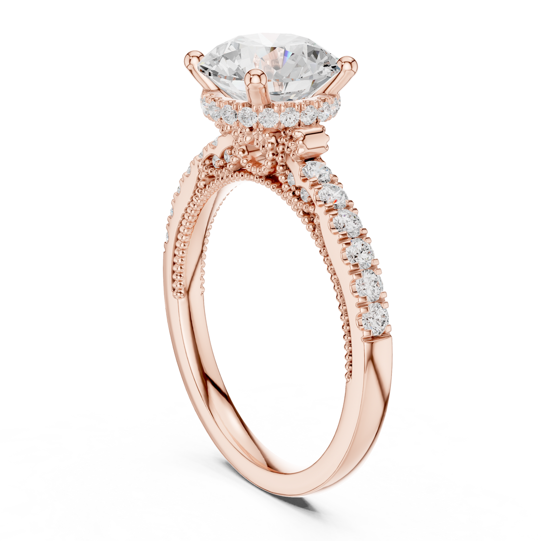 DDLR-263 - Solitaire Cushion Ring - White Gold