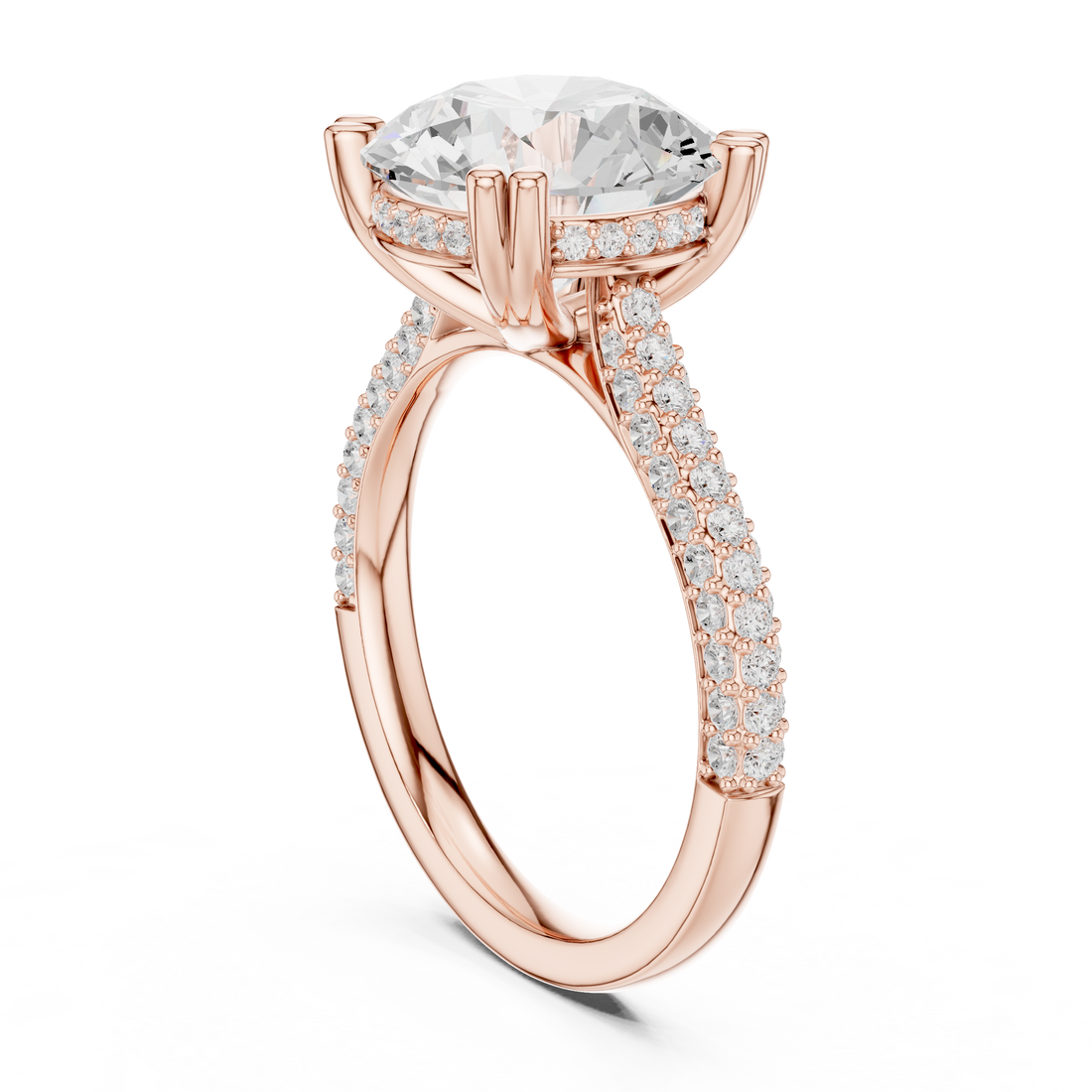 DDLR-960 - Solitaire Round Ring - White Gold