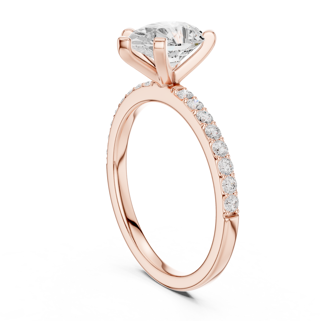 DDLR-889 - Solitaire Pear Ring - White Gold