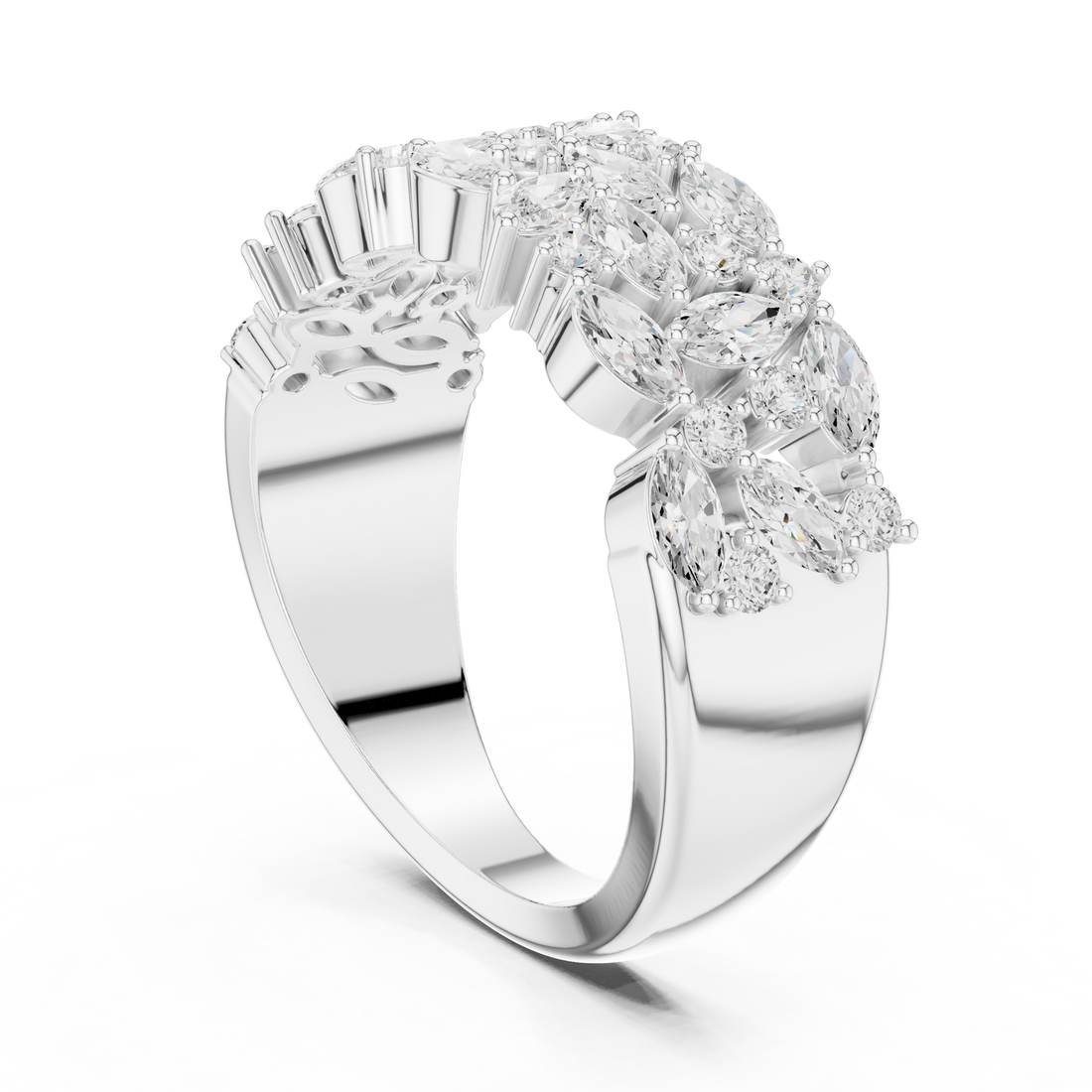 DDLR-394 - Fashion Marquise Ring - White Gold