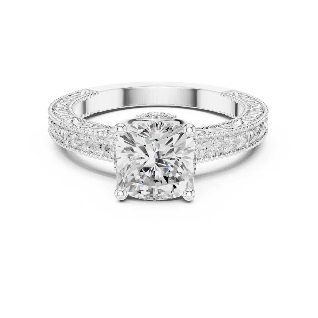 Vintage Ring - Cushion | DDLR-977 - Rose Gold
