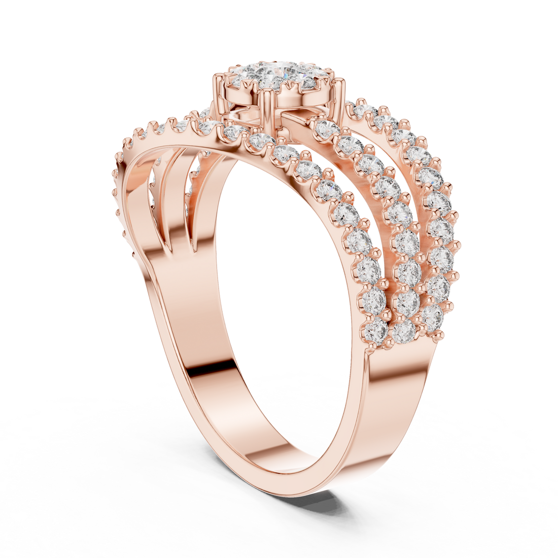 19#120012L - Fashion Emerald Ring - White Gold