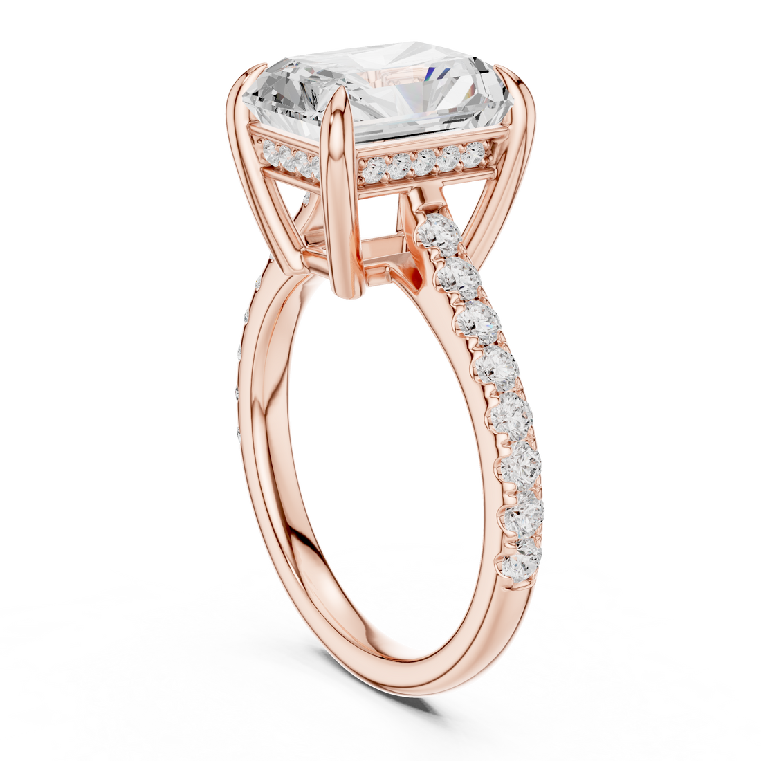 DDLR-1029 - Solitaire Radiant Ring - White Gold