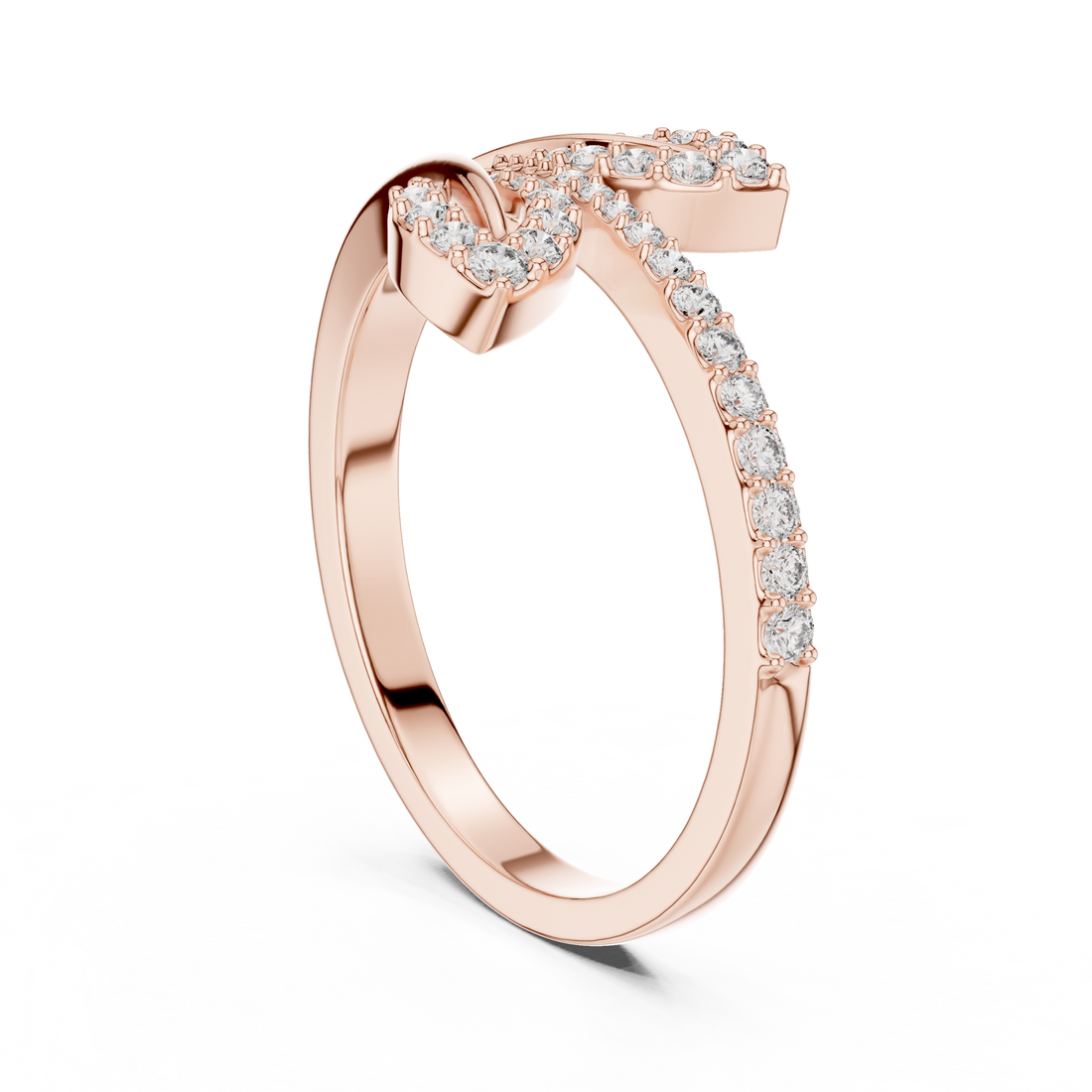 LR-01 (84) - Bypass None Ring - White Gold