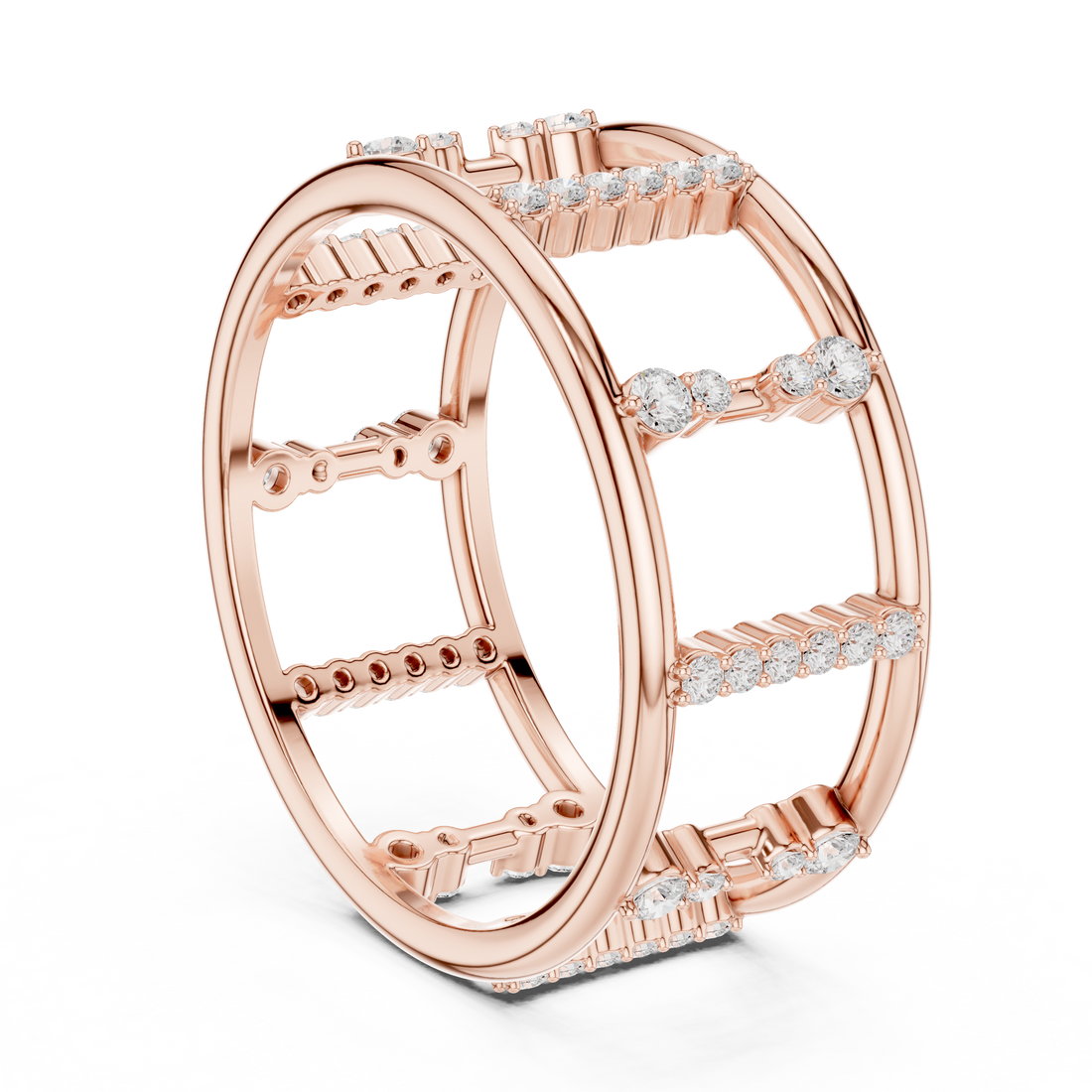 SBWR(48) - Fashion Round Ring - White Gold