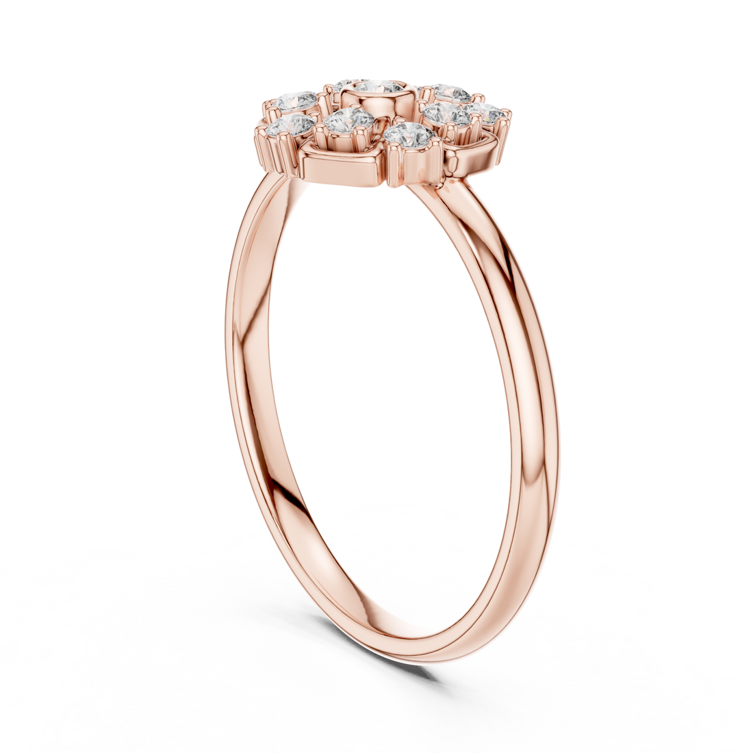 1 (269) - Fashion Round Ring - Rose Gold