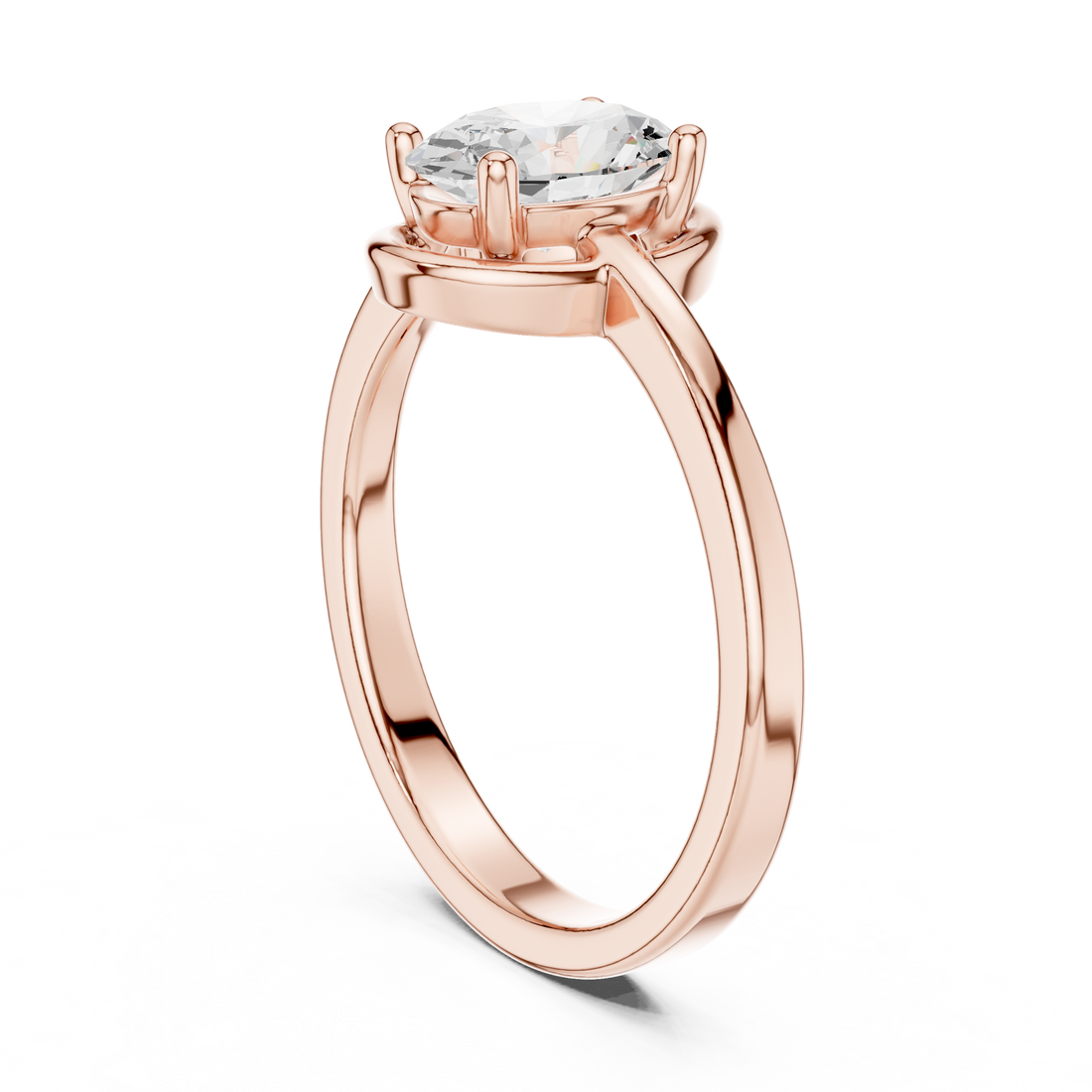 DDLR-508 - Solitaire Oval Ring - White Gold