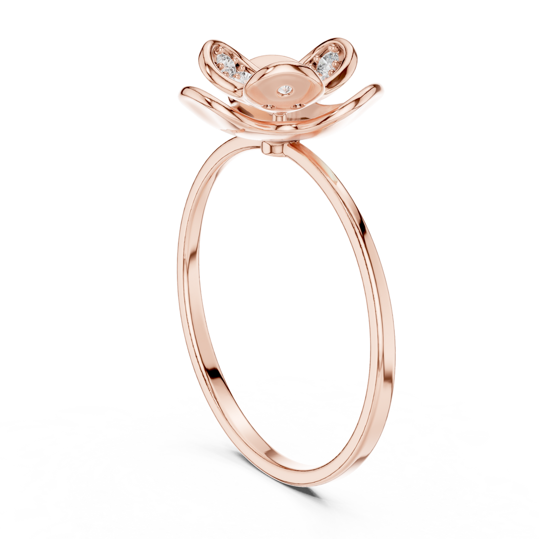 1 (219) - Fashion Round Ring - White Gold