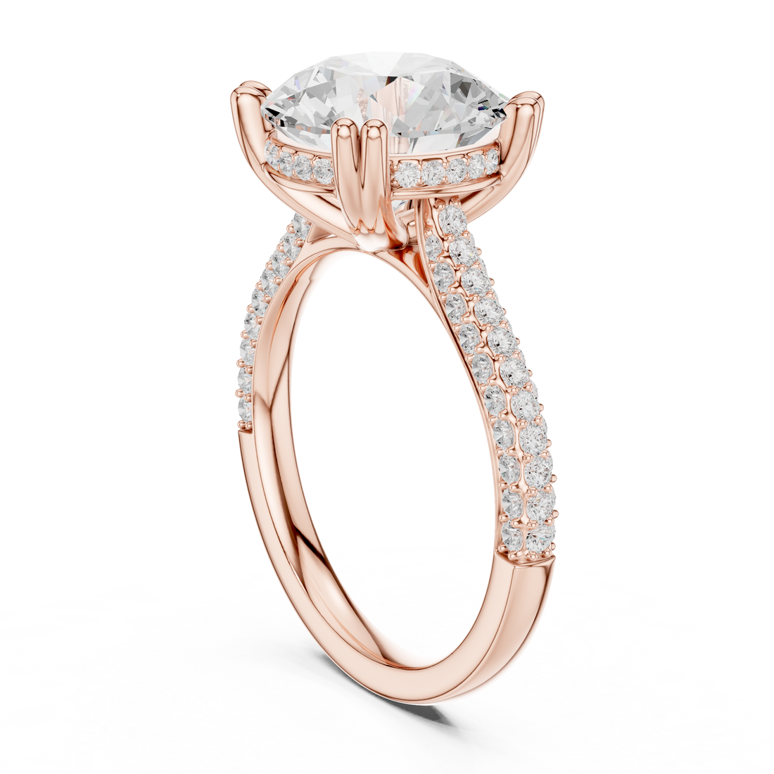 DDLR-260-RD - Solitaire Round Ring - White Gold