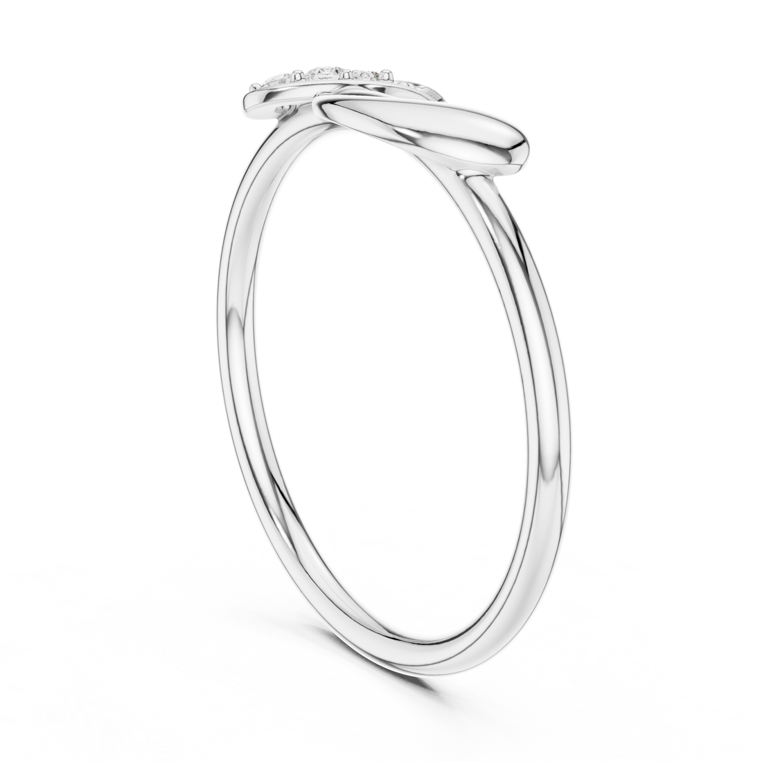 SBWR(40) - Fashion Round Ring - White Gold