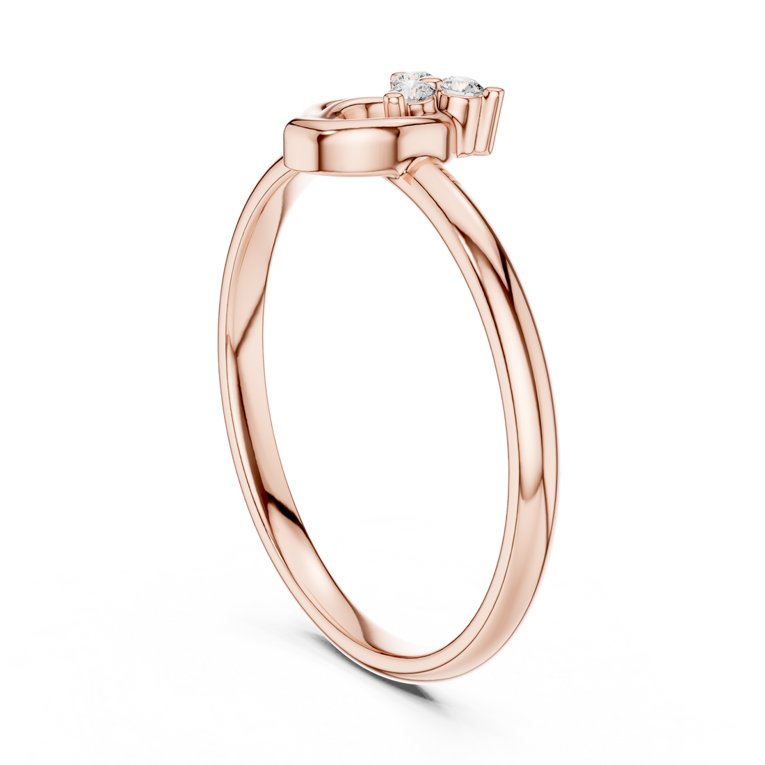 1 (386) - Fashion Round Ring - White Gold