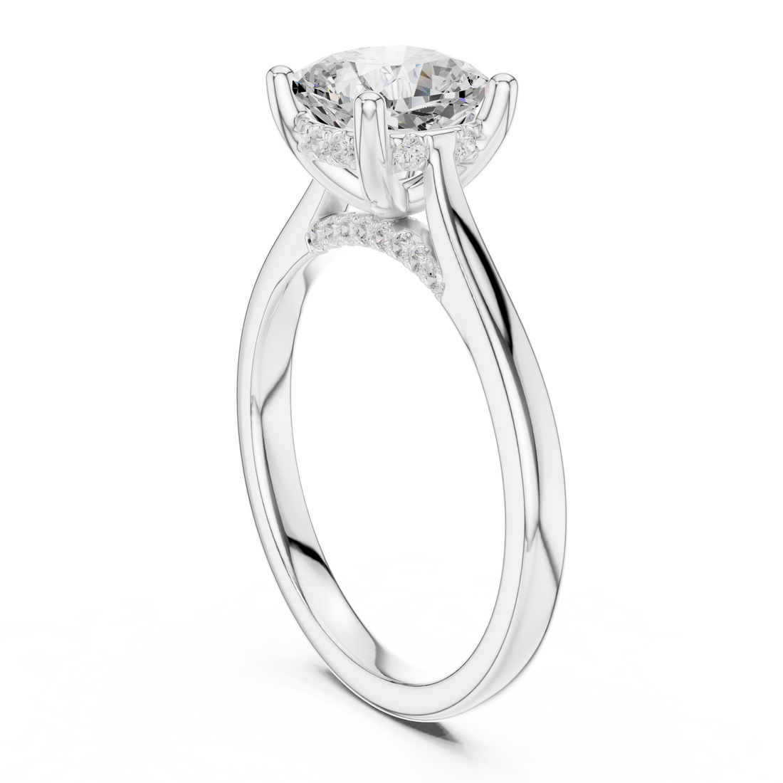Fashion Ring - Cushion | DDLR-854 - White Gold