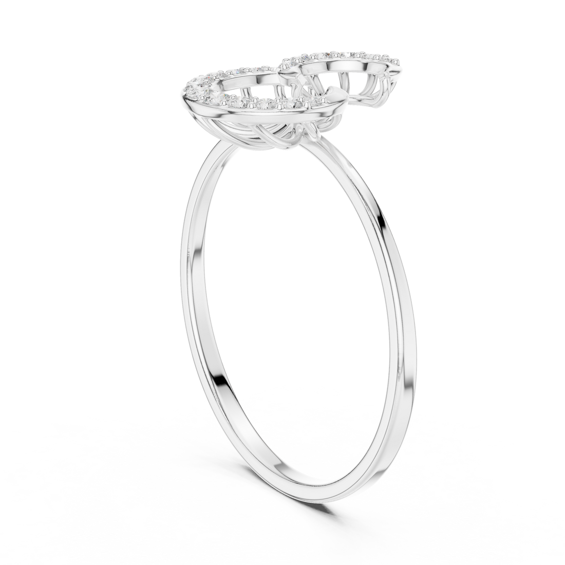 1 (115) - Fashion Unknown Ring - White Gold