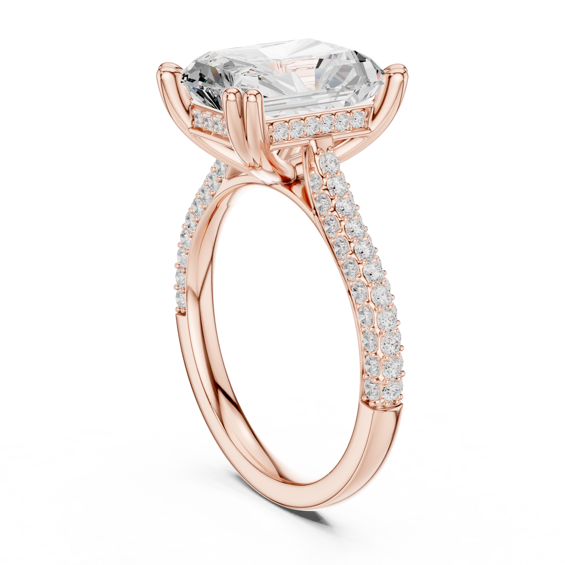 DDLR-260-RA - Solitaire Radiant Ring - White Gold