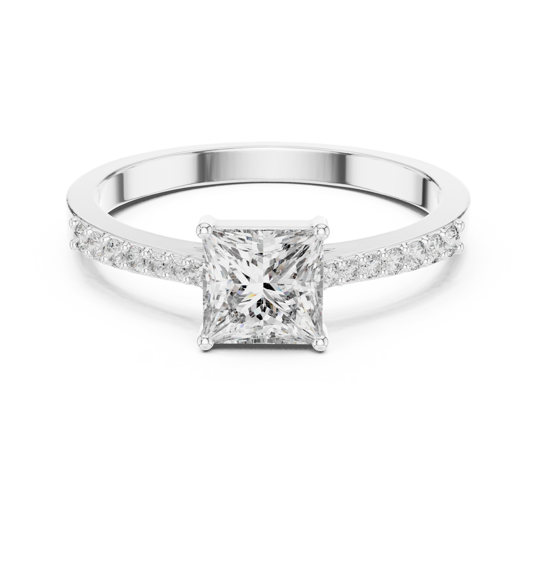 Solitaire Ring - Princess | ALR-166 - Rose Gold