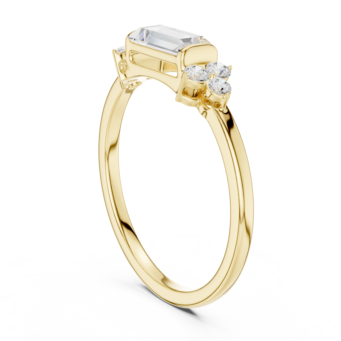 SBWR(54) - Fashion Round Ring - White Gold