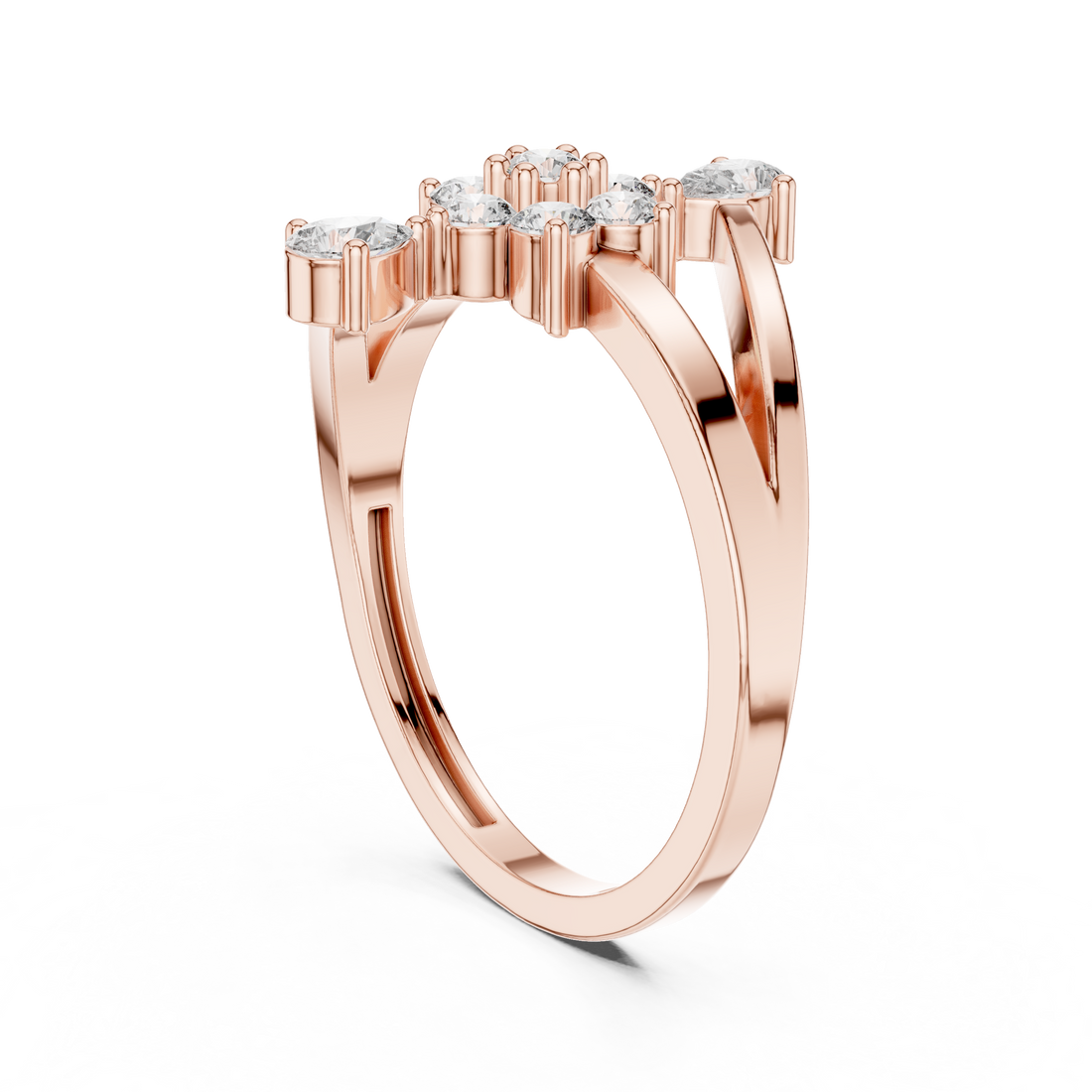 ALR-162 - Fashion Round Ring - White Gold