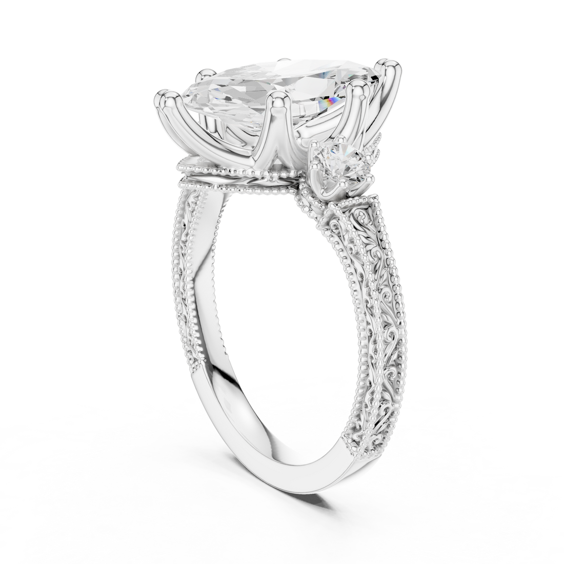 Fashion Ring - Marquise | DDLR-282-MQ - White Gold