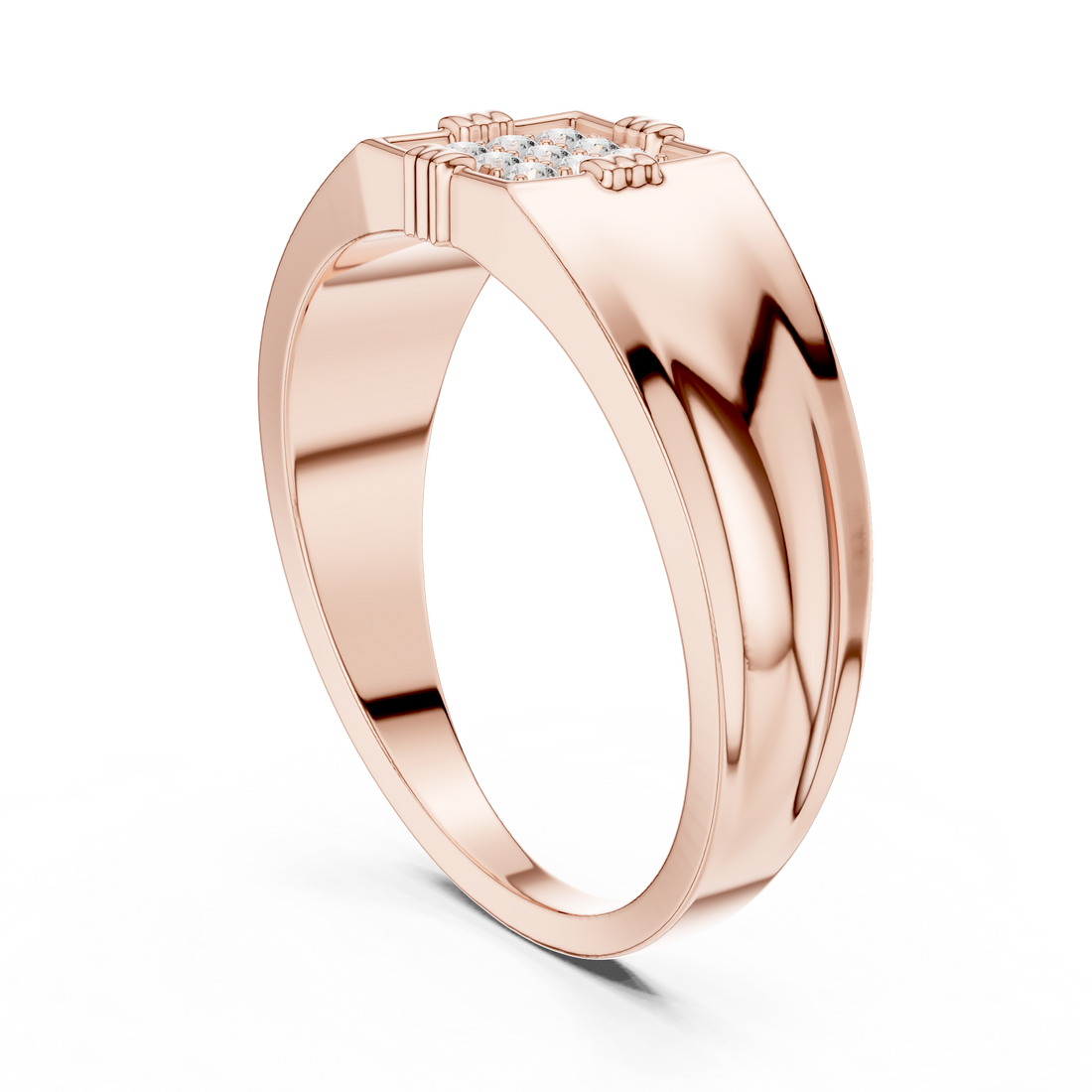 DR-6264 - Fashion Round Ring - White Gold