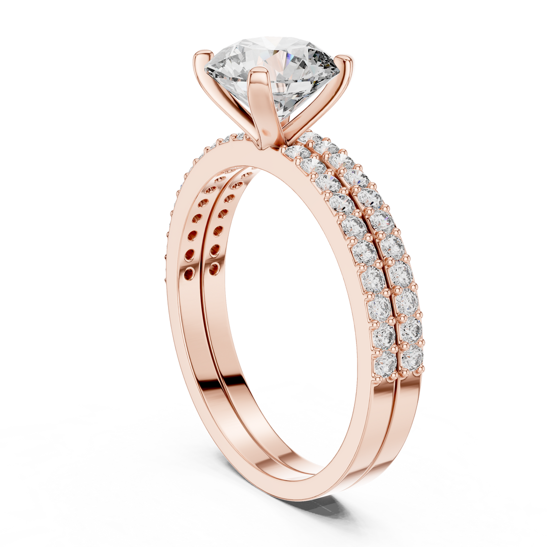 DDLR-008 - Solitaire Round Ring - White Gold