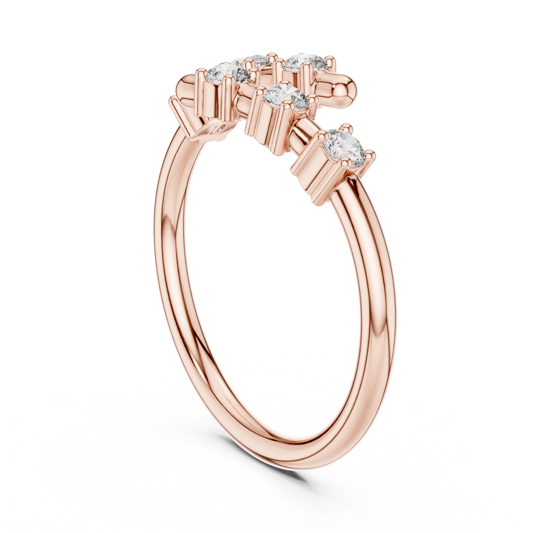 15 - Bypass Round Ring - White Gold