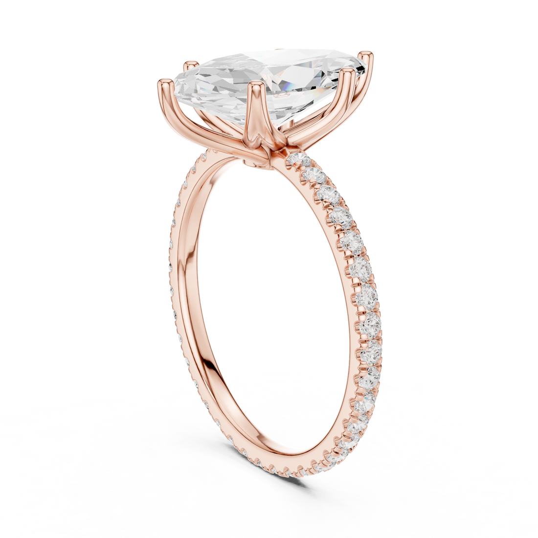 16 MQ - Solitaire Marquise Ring - White Gold