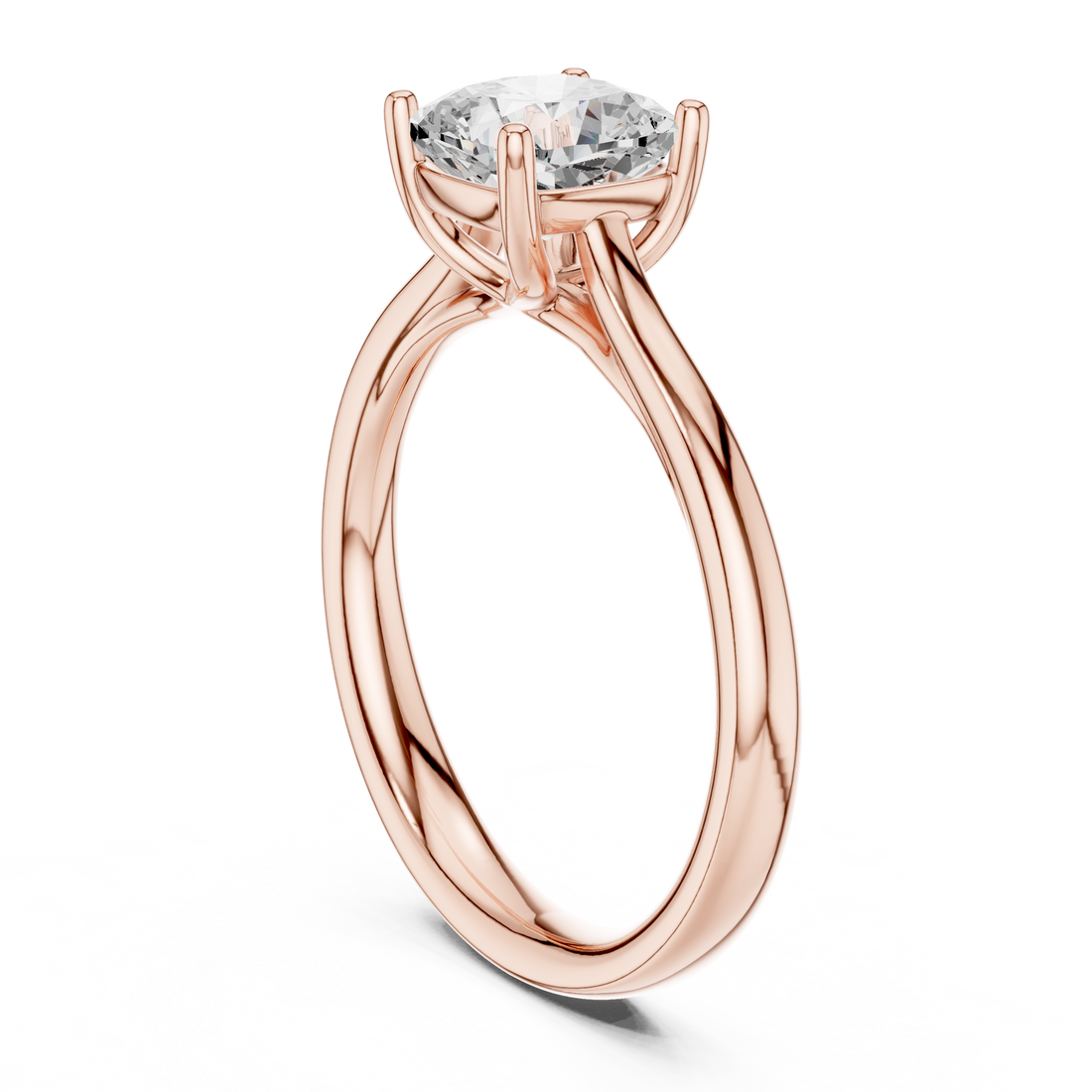 DDLR-536 - Solitaire Cushion Ring - White Gold
