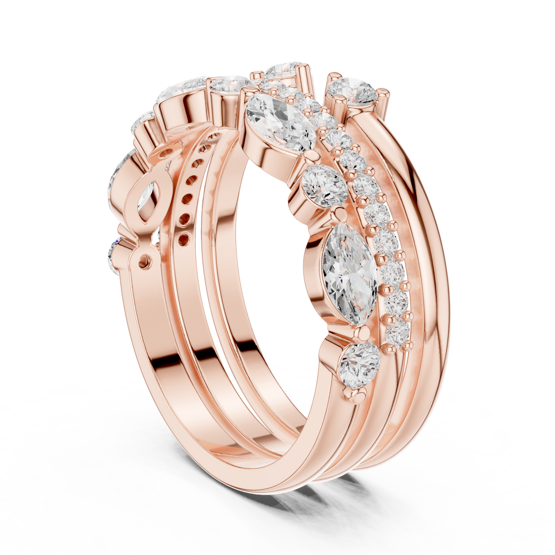 DDLR-383 - Fashion Marquise Ring - White Gold