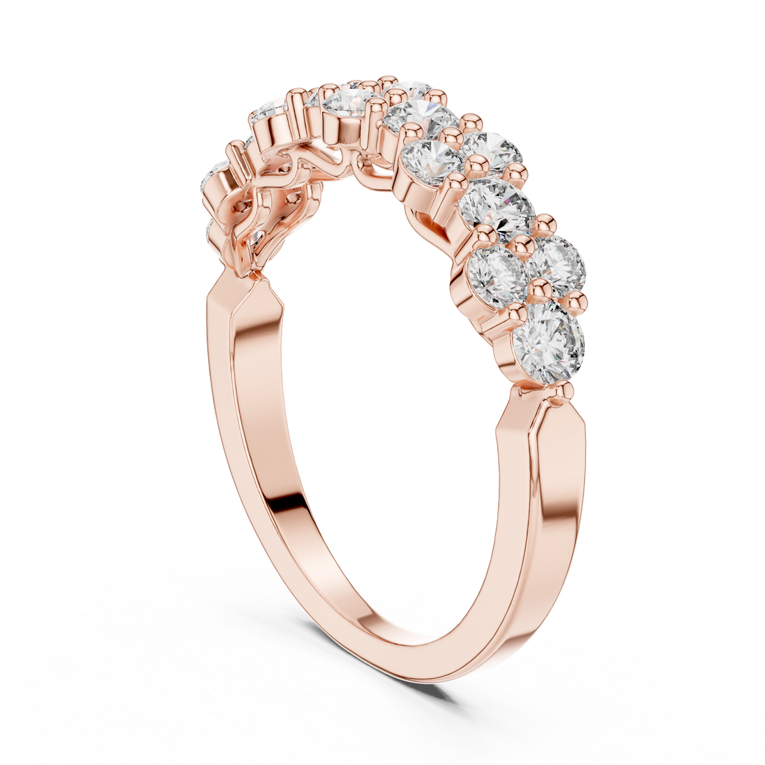 1200 - Fashion Round Ring - White Gold