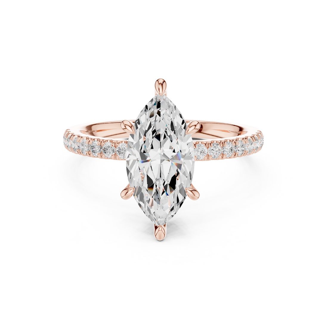 Solitaire Ring - Marquise | DDLR-1012 - Rose Gold