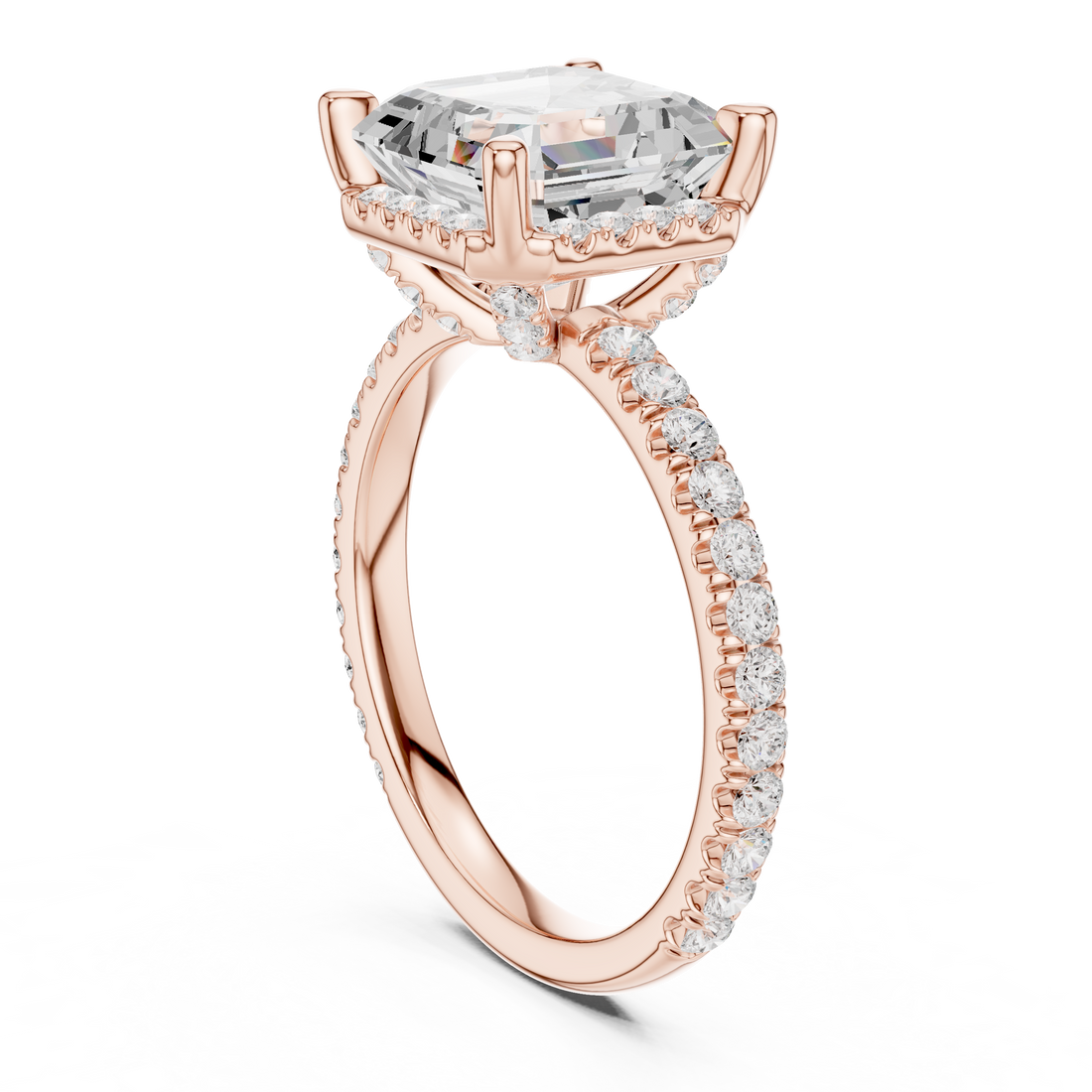 DDLR-172-AC - Solitaire Asscher Ring - White Gold