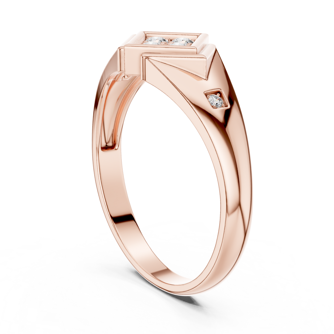 DR-6290 - Fashion Round Ring - White Gold