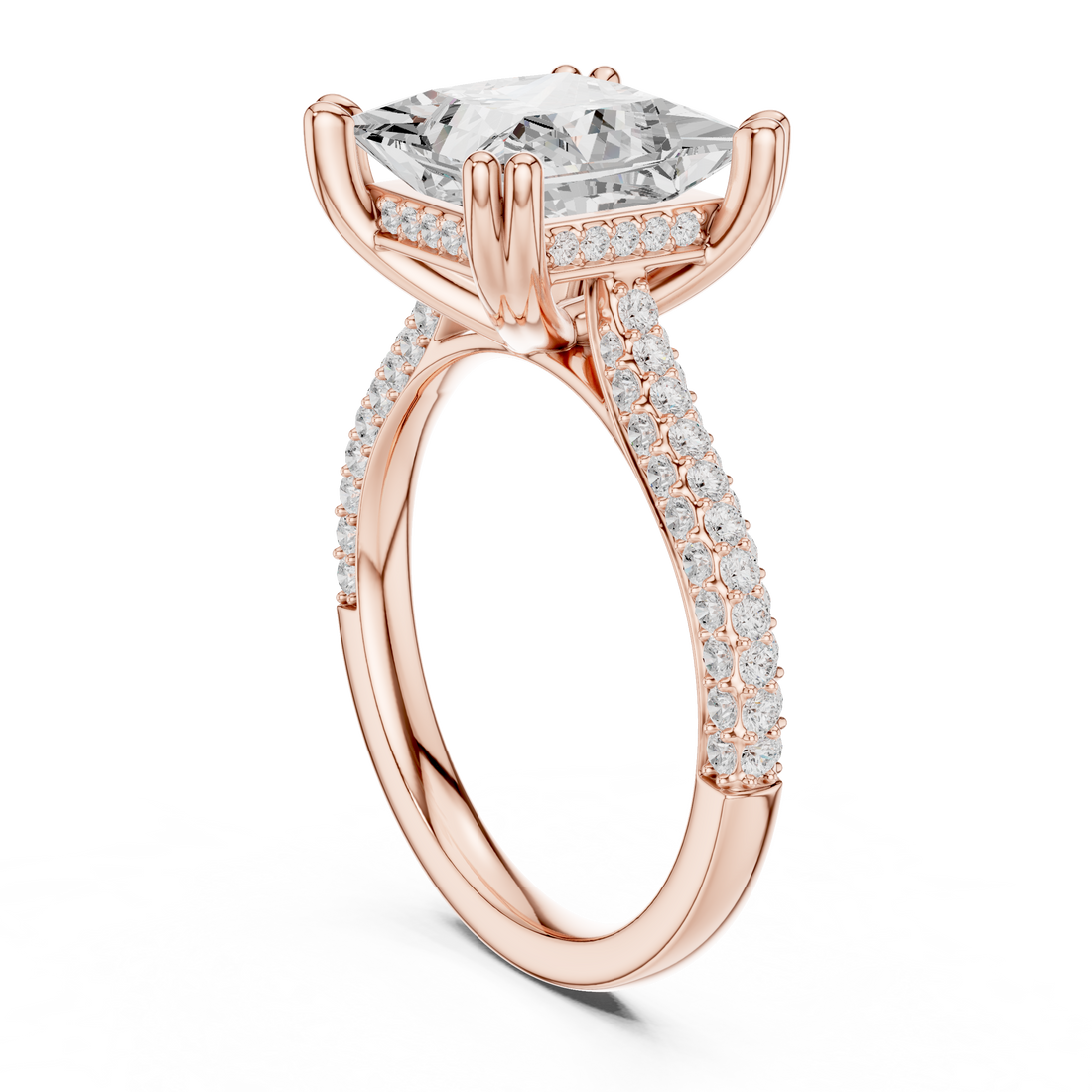 DDLR-260-PR - Solitaire Princess Ring - White Gold