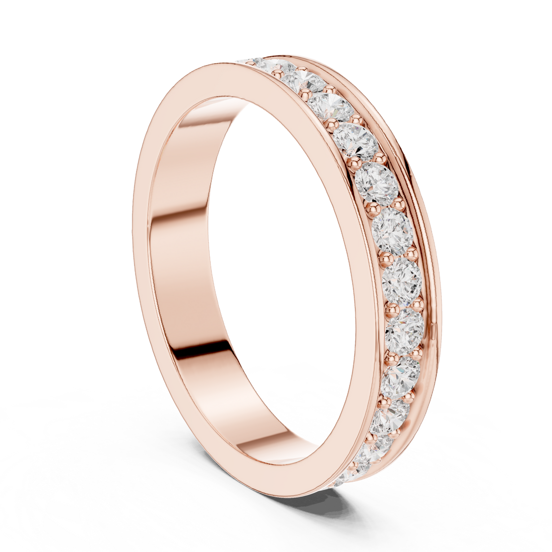 DDLR-1118 - Eternity Round Ring - White Gold