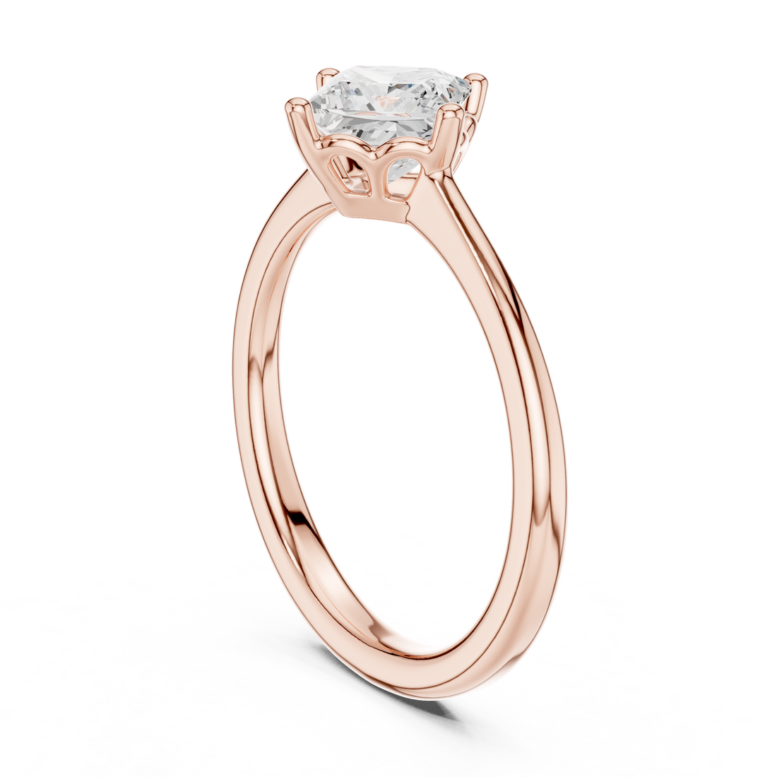 DDLR-570 - Solitaire Princess Ring - White Gold