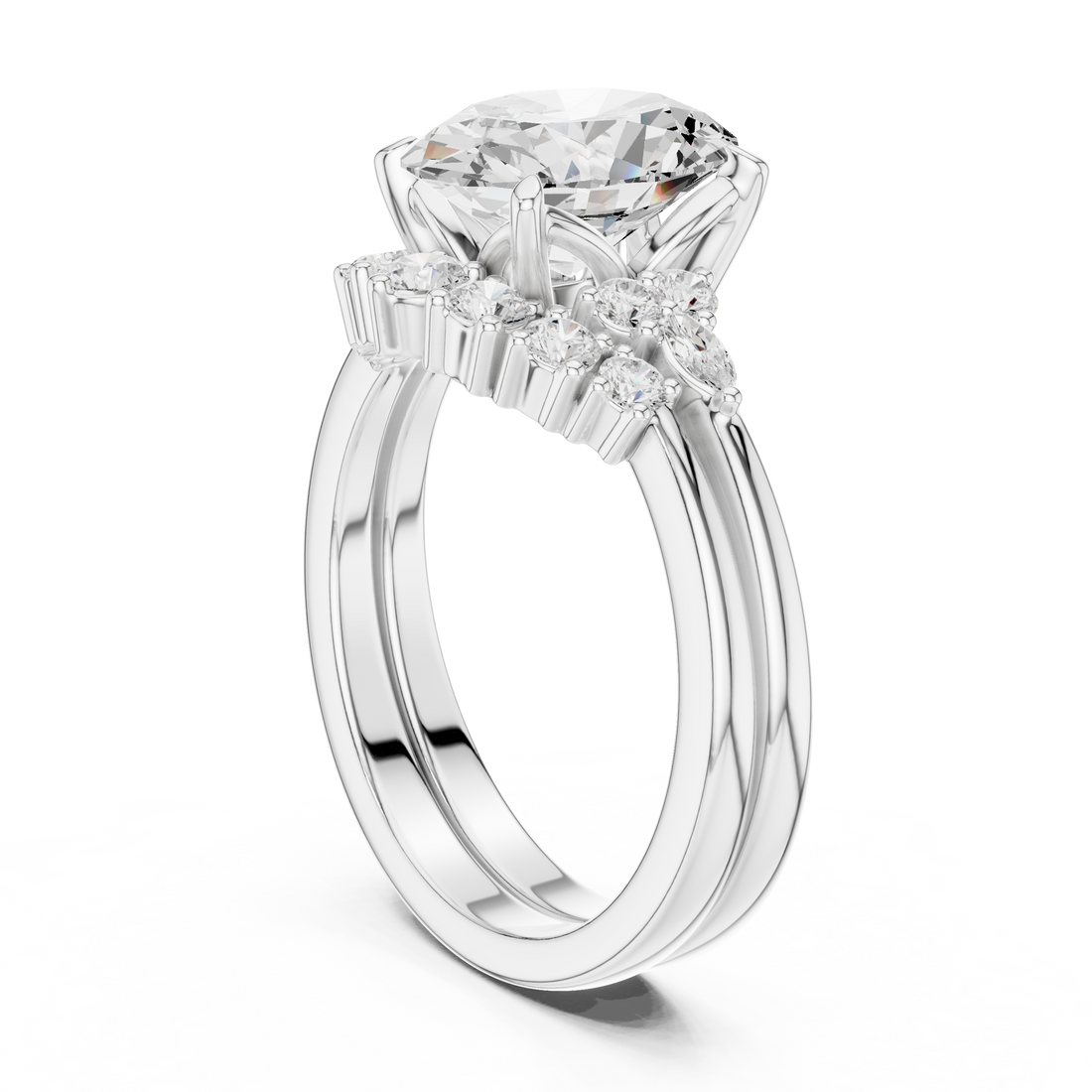 DDLR - 440 - OVAL - Solitaire Oval Ring - White Gold