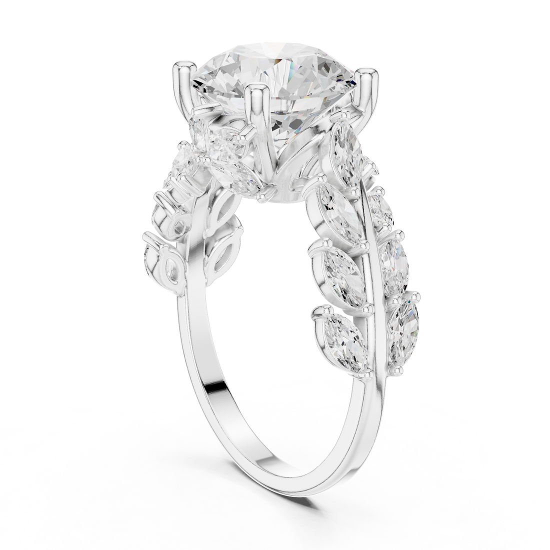 DDLR-448 - Fashion Round Ring - White Gold