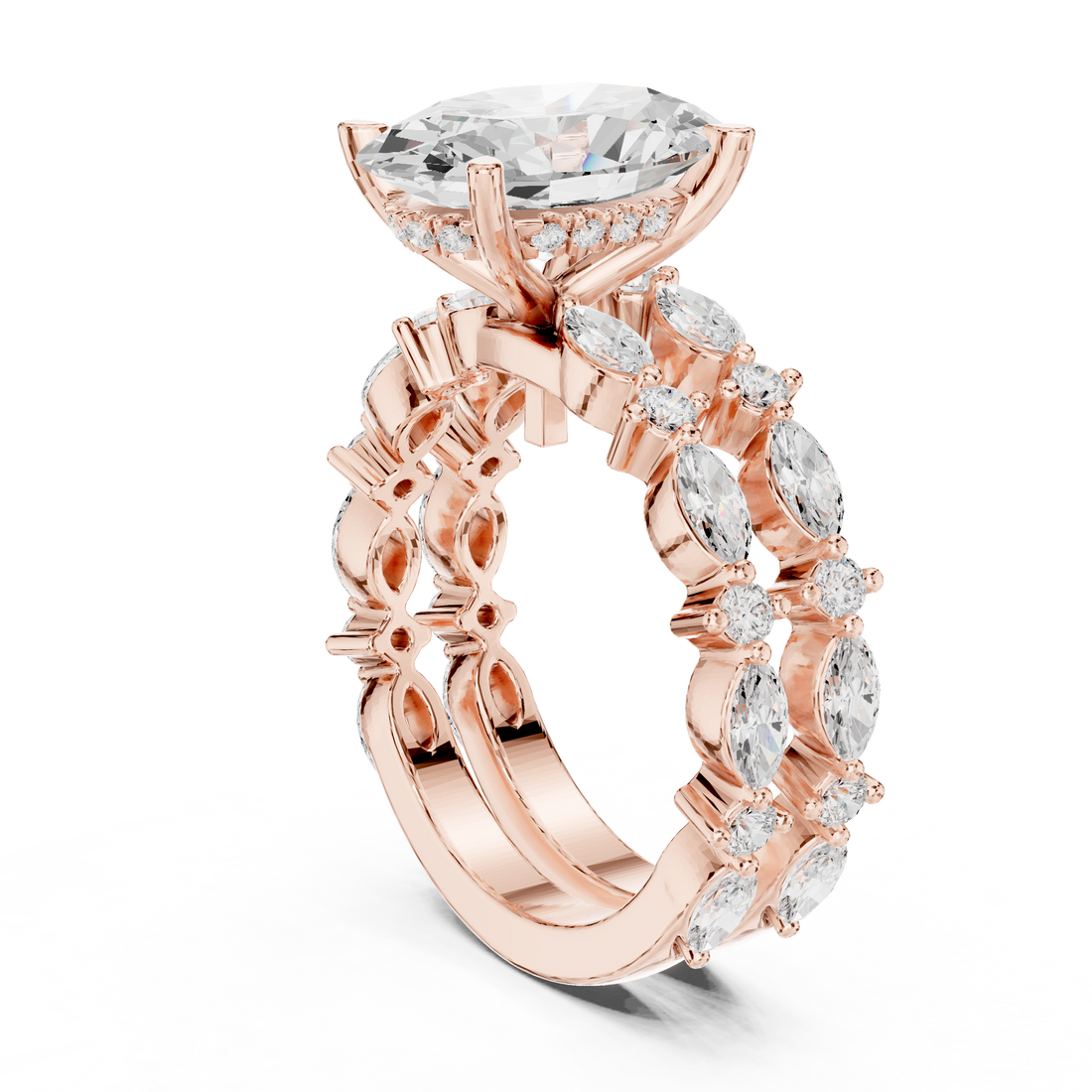 DDLR-301 - Solitaire Oval Ring - White Gold