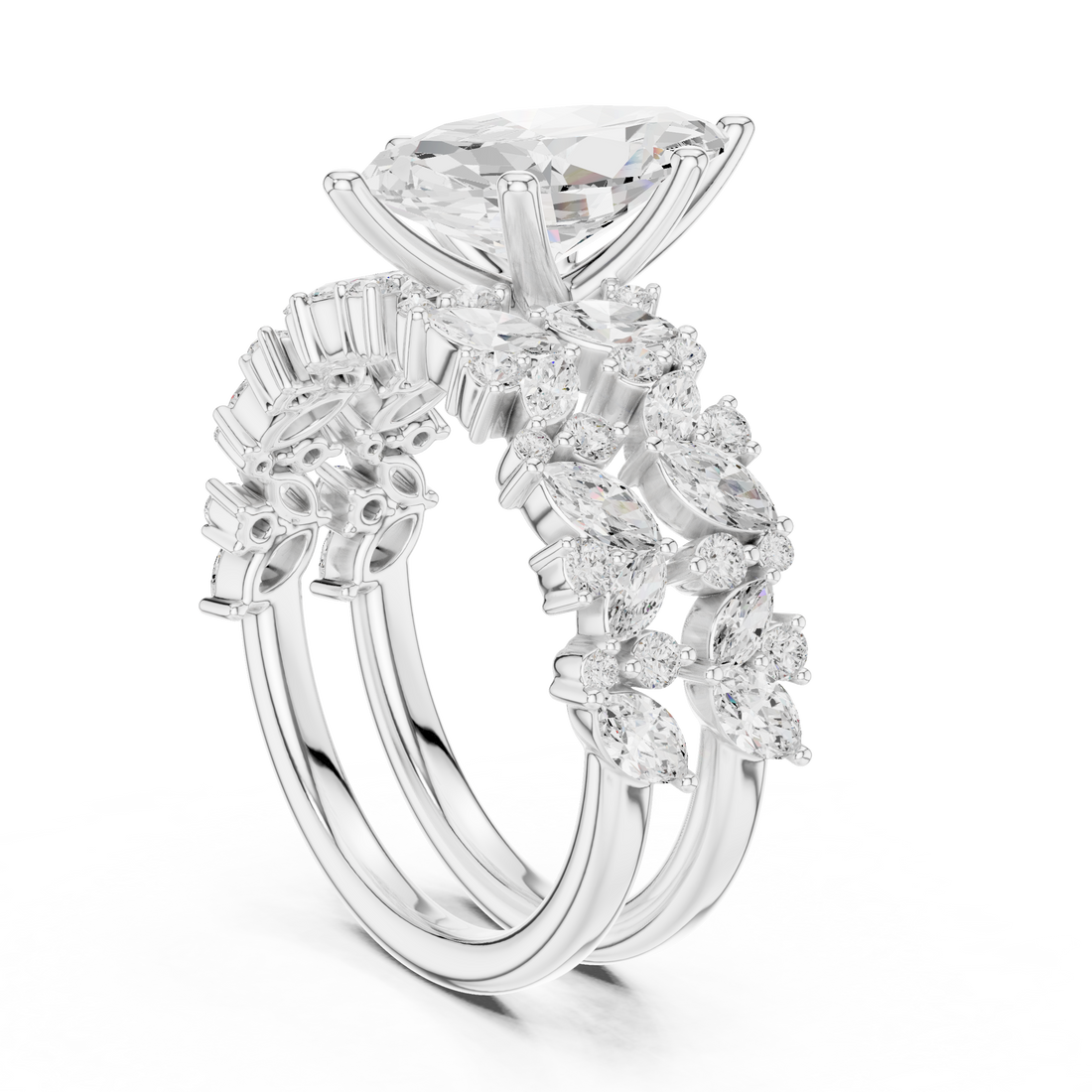 DDLR-942 - Solitaire Marquise Ring - White Gold