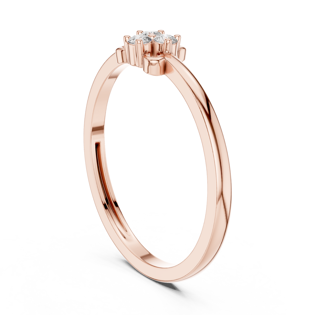 LR-01 (92) - Fashion Round Ring - White Gold