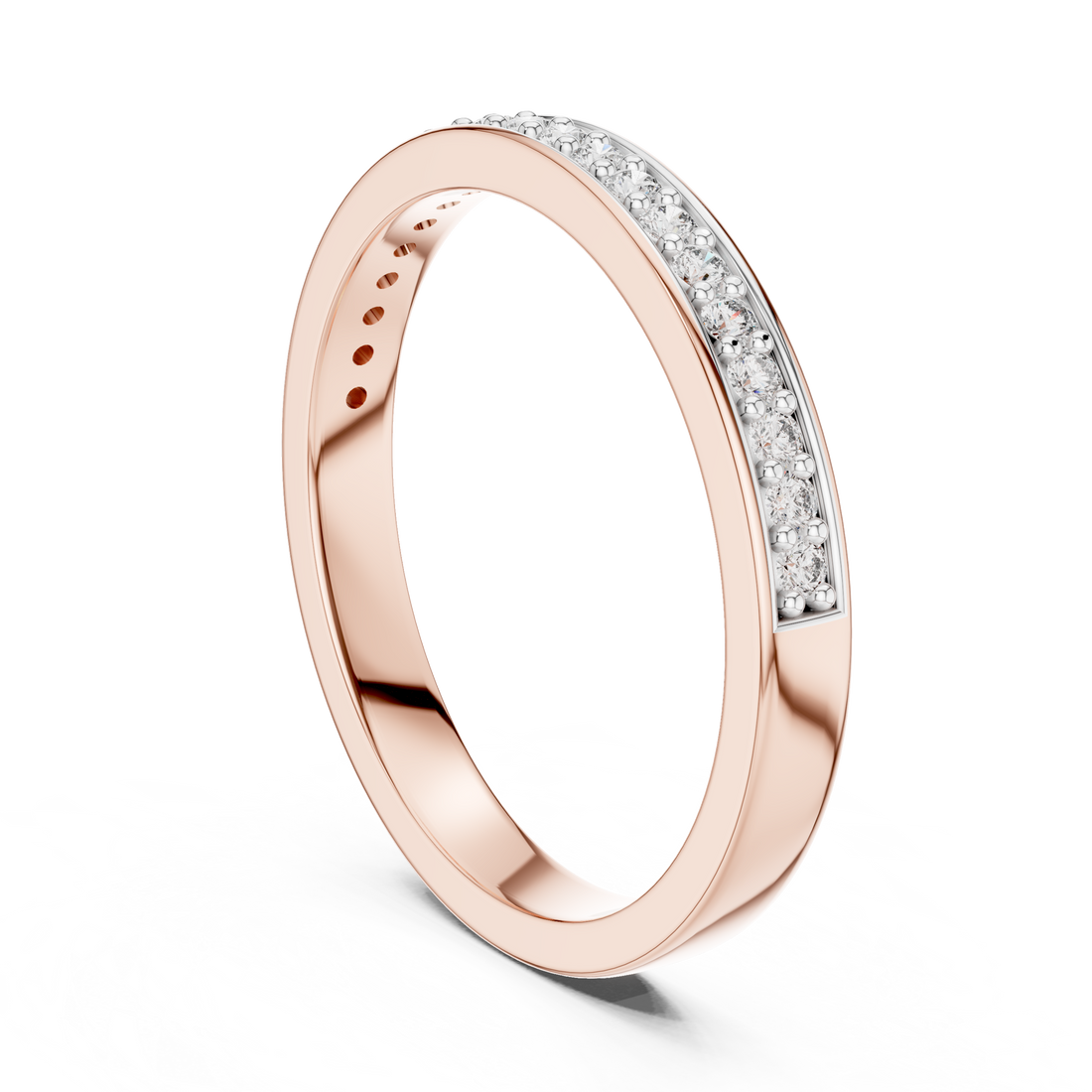 12#10010@L - Eternity Round Ring - White Gold