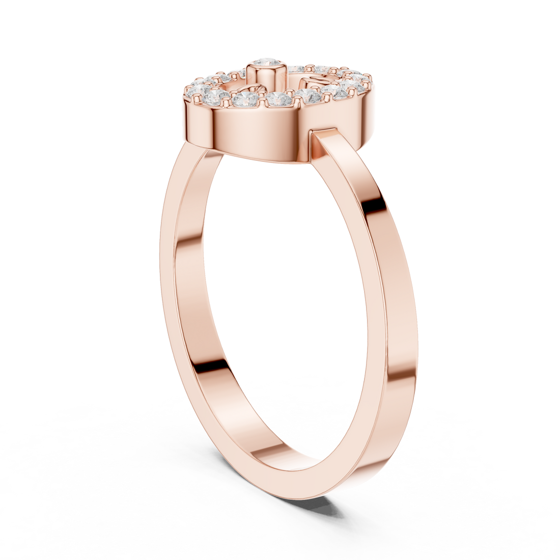 R28 - Fashion Round Ring - White Gold