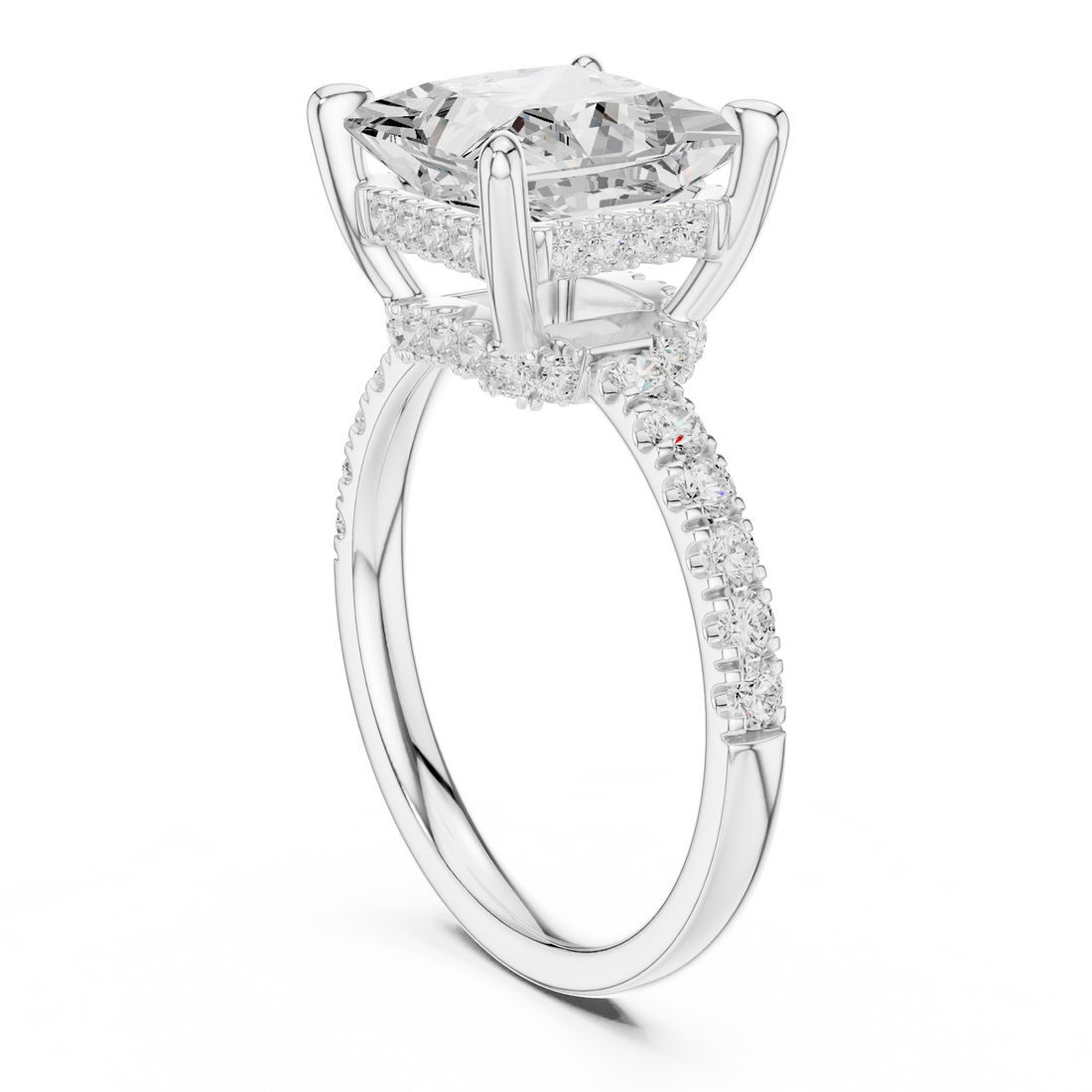 DDLR-259-PR - Solitaire Princess Ring - White Gold
