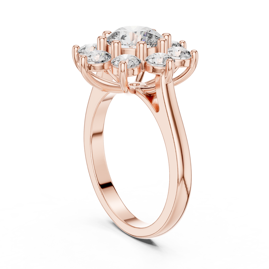 AGDLR-273 - Fashion Round Ring - White Gold