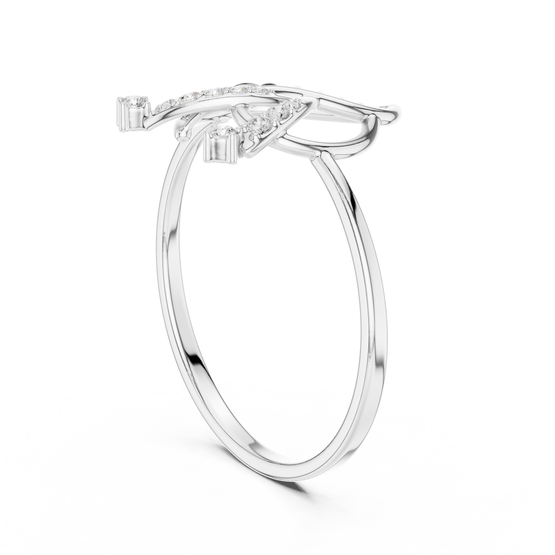 1 (117) - Fashion None Ring - White Gold