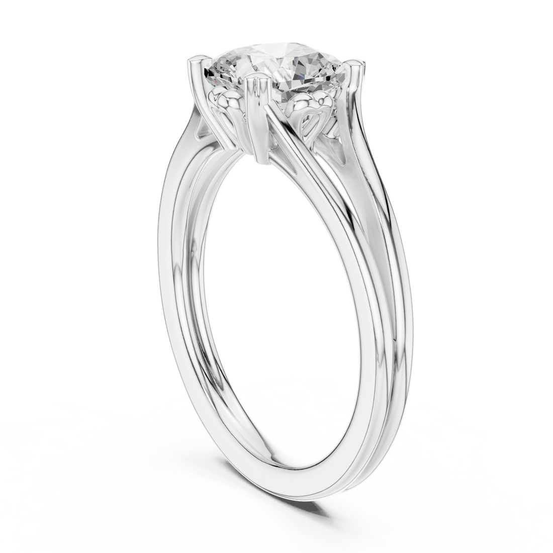 DDLR-574 - Solitaire Cushion Ring - White Gold