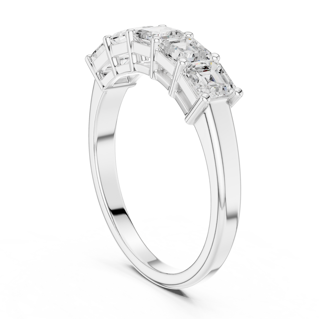 DDLR-386 - Eternity Asscher Ring - White Gold