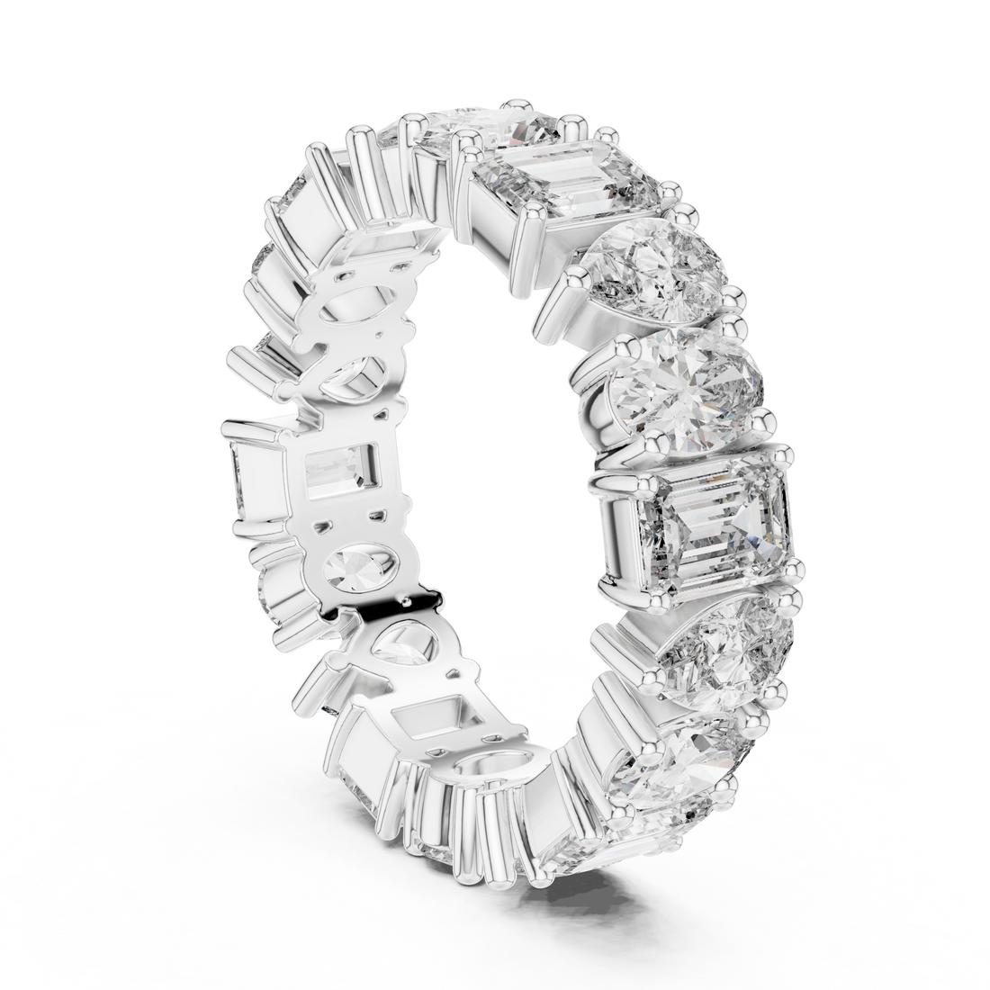 DDLR-239 - Eternity Mixed Ring - White Gold