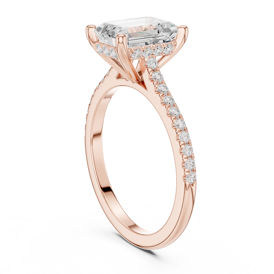 DDLR-169 - R00845-EM - Solitaire Emerald Ring - White Gold